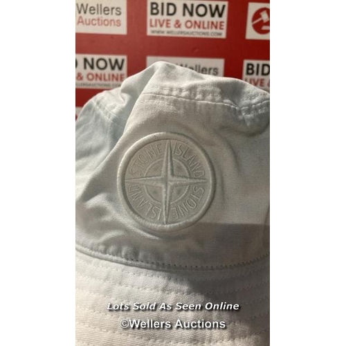 4129 - STONE ISLAND BUCKET HAT WSTNE CMPS CNT FRT LOGO M / M / APPEARS NEW