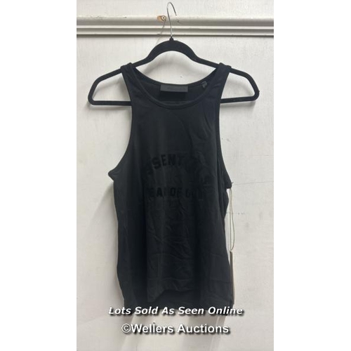 4138 - FEAR OF GOD ESSENTIALS TANKTOP / XS / JET BLACK / RRP: �35 / APPEARS NEW - SEE IMAGES