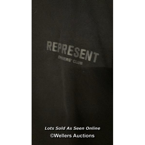 4141 - REPRESENT SWEATS HOODY OWNERS CLUB LOGO / XL / BLACK / RRP: �160 / APPEARS NEW - SEE IMAGES