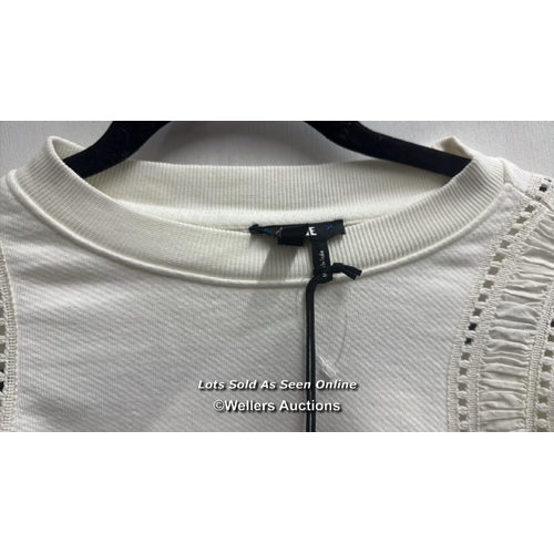 4142 - PAIGE P DOREA SWEATSHIRT / S / IVORY / RRP: 195 / APPEARS NEW - SEE IMAGES