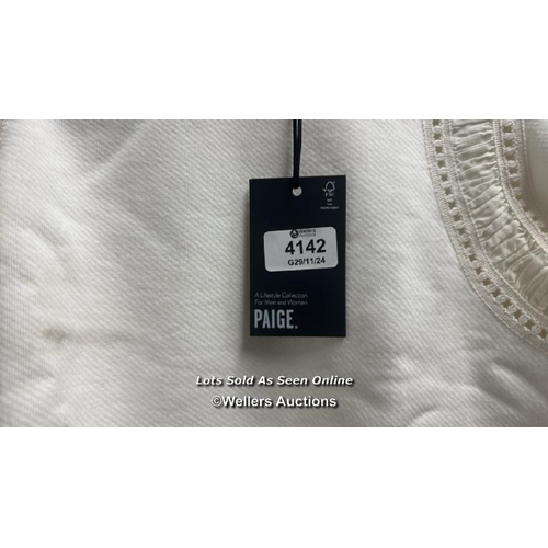 4142 - PAIGE P DOREA SWEATSHIRT / S / IVORY / RRP: 195 / APPEARS NEW - SEE IMAGES