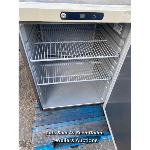 12 - Single Door Undercounter Fridge / Lot location: Caterfair, 8 Royce Road, Peterborough, PE1 5YB