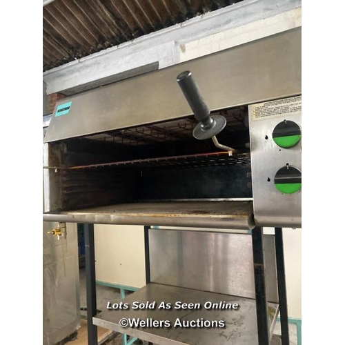 2 - Gas Salamander Grill on stand / Lot location: Caterfair, 8 Royce Road, Peterborough, PE1 5YB