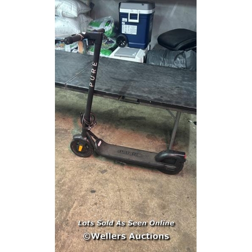 2479 - PURE AIRPRO ELECTRIC SCOOTER / POWERS UP / SIGNS OF USE / P2