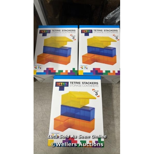 9051 - TETRIS STACKERS STORAGE CONTAINERS / SET OF 3 / NEW  / BP