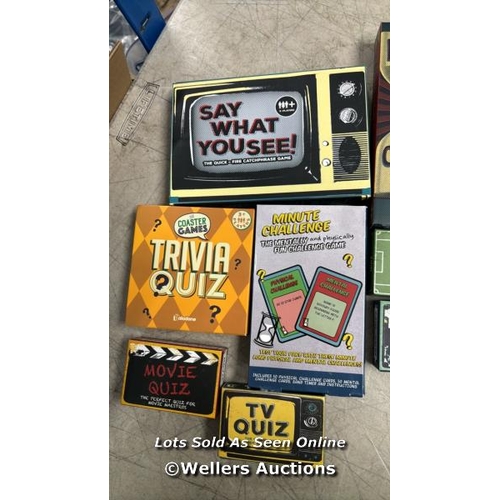 9069 - SELECTION OF QUIZ AND TRIVIA GAMES / SEE IMAGES FOR CONTENTS / NEW / H71