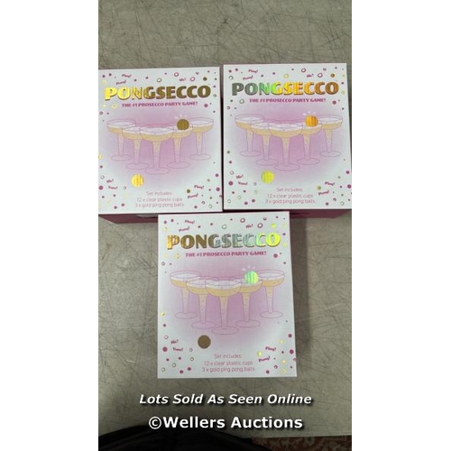 9210 - 3X PONGSECCO PARTY GAME / NEW / E80