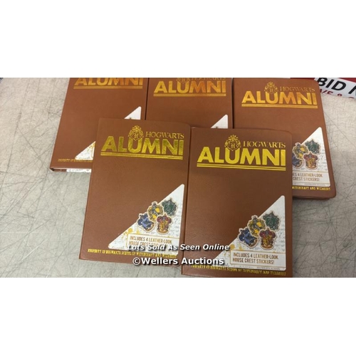 9308 - 5X HOGWARTS ALUMNI FAUX LEATHER NOTEBOOKS / NEW / G30