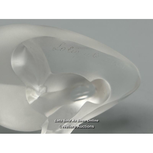 50 - Lalique frosted crystal figurine 'Seated Nude' 10cm high, signed (Lot subject to VAT)