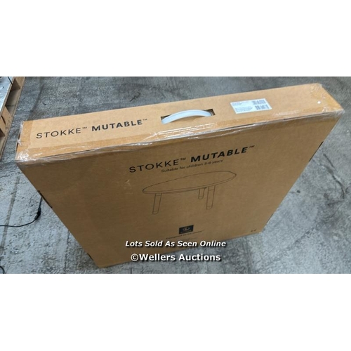 145 - RRP: 215 STOKKE� MUTABLE� TABLE OS NEW DOVE GREY / NEW AND SEALED / COLLECTION FROM DARTFORD