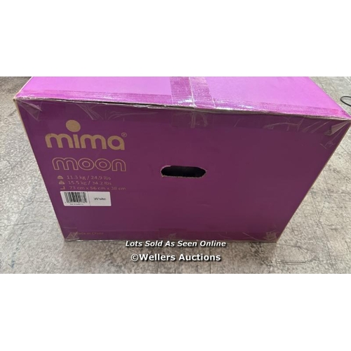 148 - RRP: 495 MIMA HIGH MOON 4G HIGH CHAIR OS CRYSTAL WHITE / NEW AND SEALED / COLLECTION FROM DARTFORD