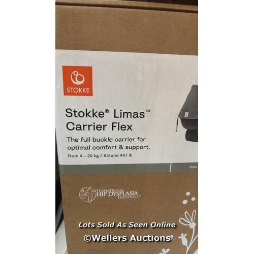 2 - RRP: 50 STOKKE LIMAS SLATE MELANGE CARRIER OCS / NEW OPEN BOX / COLLECTION FROM DARTFORD