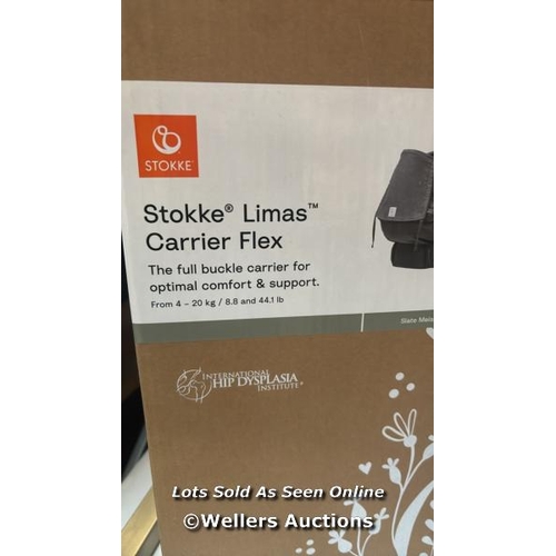 3 - RRP: 50 STOKKE LIMAS SLATE MELANGE CARRIER OCS / NEW OPEN BOX / COLLECTION FROM DARTFORD