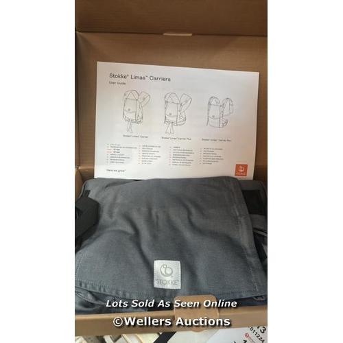 3 - RRP: 50 STOKKE LIMAS SLATE MELANGE CARRIER OCS / NEW OPEN BOX / COLLECTION FROM DARTFORD