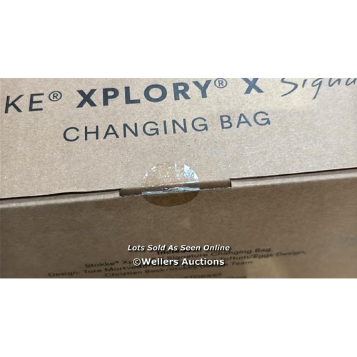 40 - RRP: 67 STOKKE XPLORY SIGNATURE CHANGING BAG OS SIGNATURE / NEW AND SEALED / COLLECTION FROM DARTFOR... 