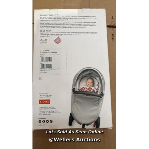 99 - RRP: 37 STOKKE XPLORY CARRY COT FITTED SHEET OS WHITE 2 PACK / NEW / COLLECTION FROM DARTFORD