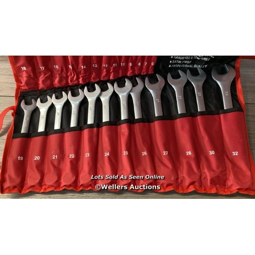 8005 - NEILSEN CT0795 SPANNER SET 25PC (COMBINATION-SATIN FINISH) 6-32MM, SILVER / APPEARS NEW OPEN BOX  / ... 