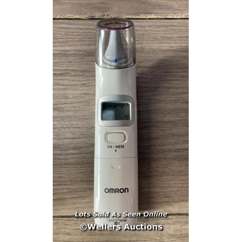 8023 - OMRON GENTLE TEMP 521 EAR THERMOMETER / MINIMAL SIGNS OF USE / POWERS UP / ERROR CODE / G2