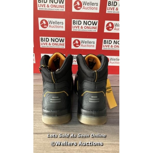 8030 - DEWALT NEWARK WATERPROOF SAFETY BOOTS, BLACK SIZE 10 / APPEARS NEW OPEN BOX  / G3