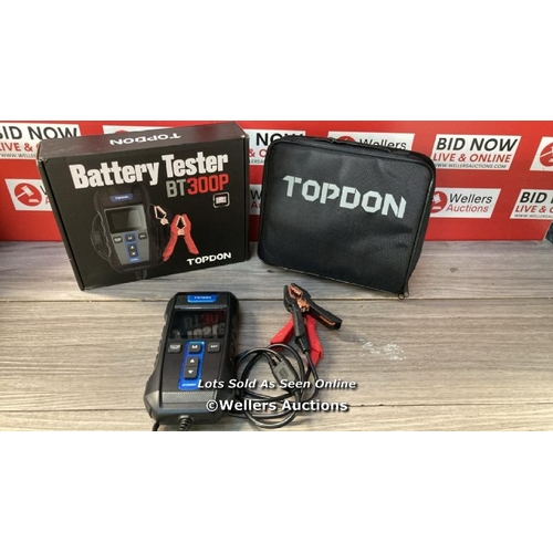 8033 - CAR BATTERY TESTER TOPDON BT300P, 12V 24V BATTERY TESTER WITH PRINTER, WITH BATTERY TEST, CRANKING C... 