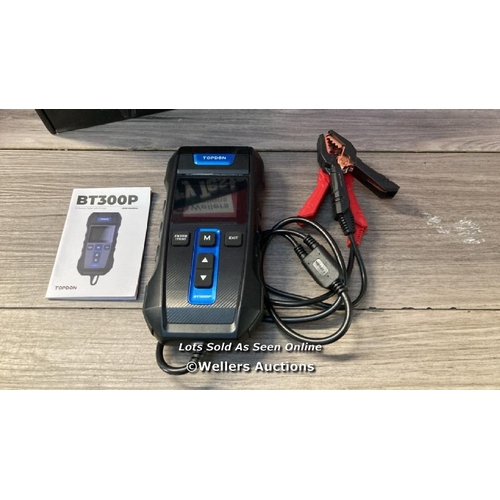 8033 - CAR BATTERY TESTER TOPDON BT300P, 12V 24V BATTERY TESTER WITH PRINTER, WITH BATTERY TEST, CRANKING C... 