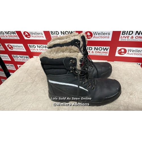 8053 - ROCK FALL UNISEX ALASKA SAFETY BOOT, BLACK, 8 UK / APPEARS NEW OPEN BOX  / G4