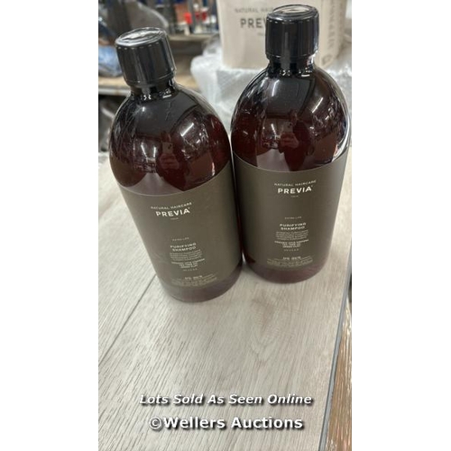 8063 - X2 NEW PREVIA ITALIAN NATURAL HAIRCARE - PURIFYING SHAMPOO - 1000ML  / F24