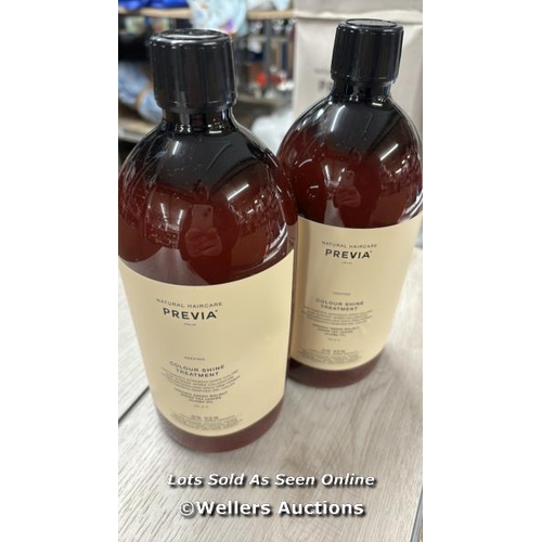 8092 - X2 NEW PREVIA ITALIAN NATURAL HAIRCARE - COLOUR SHINE TREATMENT - 1000ML  / F25