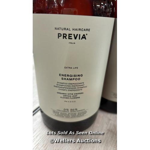 8098 - X2 NEW PREVIA ITALIAN NATURAL HAIRCARE - ENERGISING SHAMPOO - 1000ML  / F25