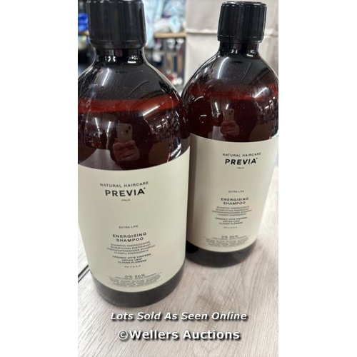 8100 - X2 NEW PREVIA ITALIAN NATURAL HAIRCARE - ENERGISING SHAMPOO - 1000ML  / F25