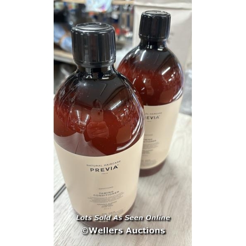 8104 - X2 NEW PREVIA ITALIAN NATURAL HAIRCARE - TAMING CONDITIONER - 1000ML  / F31