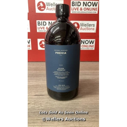 8125 - X2 NEW PREVIA ITALIAN NATURAL HAIRCARE - SILVER  SHAMPOO AND CONDITIONER - 1000ML  / F32