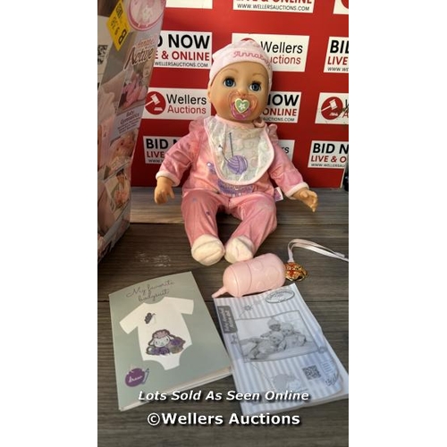 8162 - BABY ANNABELL ACTIVE ANNABELL 709900-43CM DOLL WITH SOFT CUDDLY BODY & REALISTIC FEATURES AND SOUNDS... 