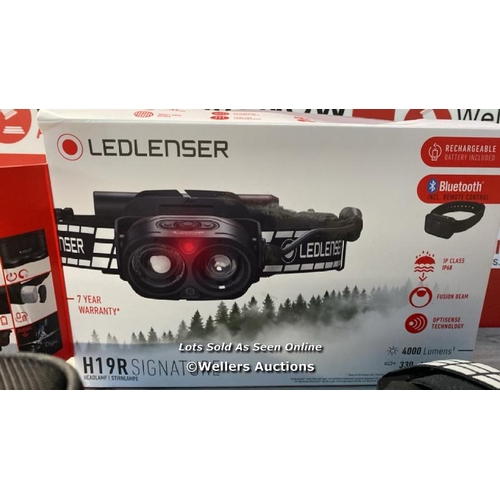 8191 - LEDLENSER H19R SIGNATURE - RECHARGEABLE LED HEAD TORCH, WATERPROOF (IP68), SUPER BRIGHT 4000 LUMENS,... 