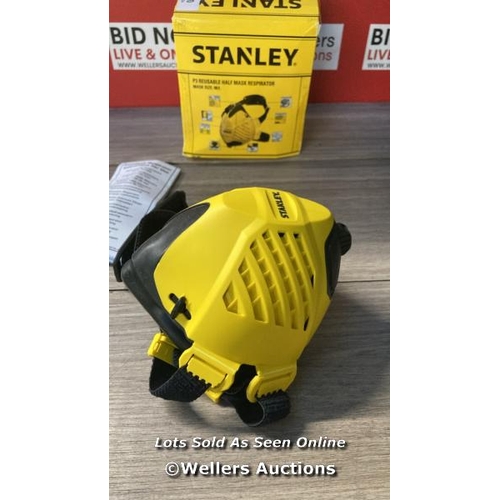 8220 - STANLEY P3 DUST MASK, REUSABLE RESPIRATOR MASK WITH FACE-FIT-CHECK TECHNOLOGY & MAXIMUM 99.99% P3 FI... 