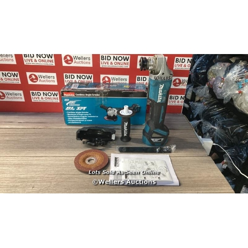 8226 - MAKITA DGA467Z 18V LI-ION LXT BRUSHLESS 115MM ANGLE GRINDER - BATTERIES AND CHARGER NOT INCLUDED / U... 