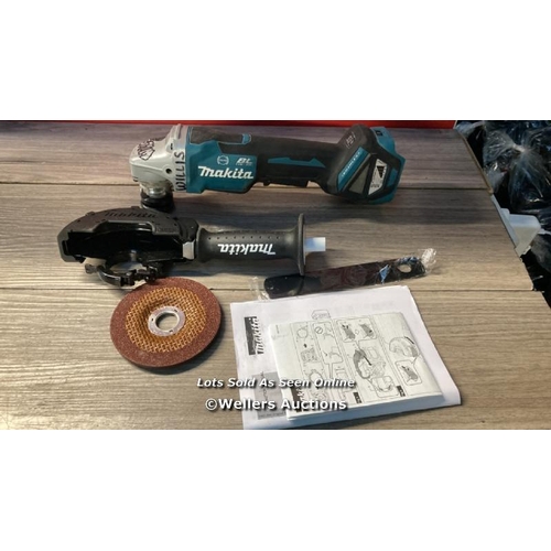 8226 - MAKITA DGA467Z 18V LI-ION LXT BRUSHLESS 115MM ANGLE GRINDER - BATTERIES AND CHARGER NOT INCLUDED / U... 