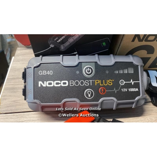 8233 - NOCO BOOST PLUS GB40 1000A ULTRASAFE CAR JUMP STARTER, JUMP STARTER POWER PACK, 12V BATTERY BOOSTER,... 