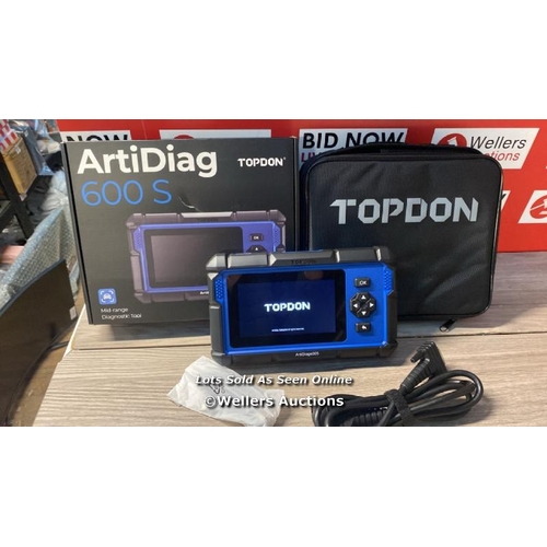 8241 - TOPDON OBD2 CODE READER SCANNER ARTIDIAG600S, 9 RESET SERVICE FOR OIL/BMS/ABS/SAS/EPB/DPF/TPMS/THROT... 