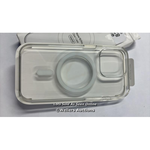 8252 - APPLE IPHONE 15 PRO CLEAR CASE WITH MAGSAFE  / APPEARS NEW