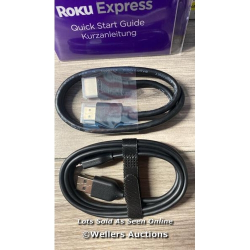 8257 - ROKU EXPRESS (NEW, 2023) HD STREAMING DEVICE WITH HIGH-SPEED HDMI CABLE AND STANDARD REMOTE (NO TV C... 