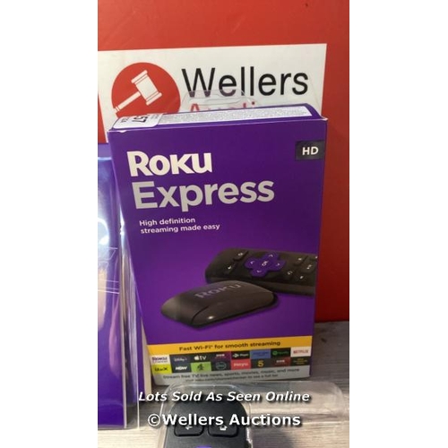 8257 - ROKU EXPRESS (NEW, 2023) HD STREAMING DEVICE WITH HIGH-SPEED HDMI CABLE AND STANDARD REMOTE (NO TV C... 