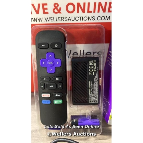 8259 - ROKU EXPRESS (NEW, 2023) HD STREAMING DEVICE WITH HIGH-SPEED HDMI CABLE AND STANDARD REMOTE (NO TV C... 