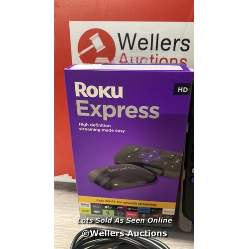 8262 - ROKU EXPRESS (NEW, 2023) HD STREAMING DEVICE WITH HIGH-SPEED HDMI CABLE AND STANDARD REMOTE (NO TV C... 