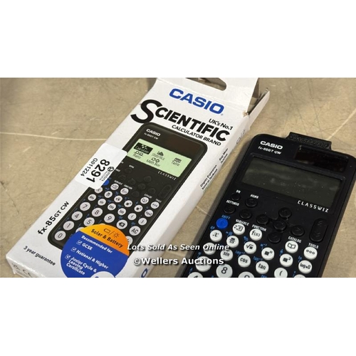 8291 - CASIO FX-85GTCW BLACK SCIENTIFIC CALCULATOR / MINIMAL SIGNS OF USE - SEE IMAGES