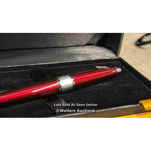 8298 - CROSS APOGEE TITIAN RED BALL PEN LACQUERED REF AT0122-3 / MINIMAL SIGNS OF USE - SEE IMAGES / MINOR ... 