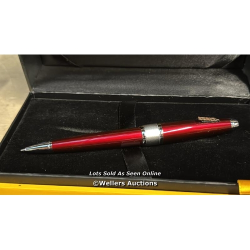 8298 - CROSS APOGEE TITIAN RED BALL PEN LACQUERED REF AT0122-3 / MINIMAL SIGNS OF USE - SEE IMAGES / MINOR ... 