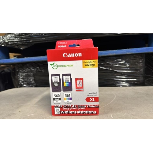 8314 - CANON INK & PAPER MULTIPACK - PG-560XL/CL-561XL GENUINE PRINTER INK CARTRIDGES 2 PACK (1 X BLACK XL,... 