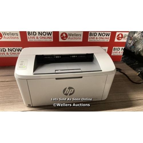 8320 - HP LASERJET M110W WIRELESS BLACK & WHITE PRINTER (1 YEAR LIMITED WARRANTY) / POWERS UP / MINIMAL SIG... 