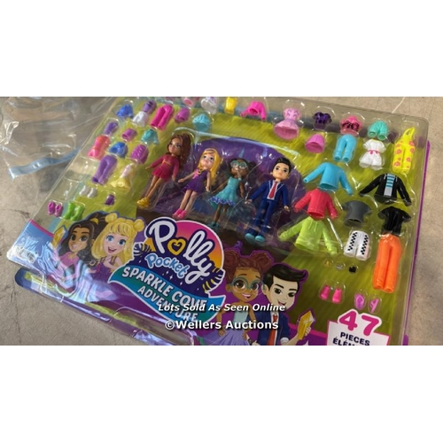 8326 - POLLY POCKET SPARKLE COVE ADVENTURE DOLLS, CLOTHES AND ACCESSORIES SET, FASHION PACK WITH 4 DOLLS (3... 